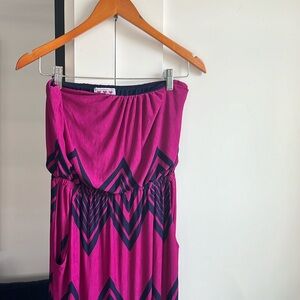 Three pink hearts dress with pocket